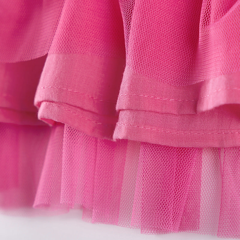 Autumn and Spring Arrival Cartoon Pattern Long Sleeves Dress with Tulle for Stylish Girls, MyKids-USA®, Baby & Toddler Dresses, MyKids-USA -  -  -  -  -  -  - 