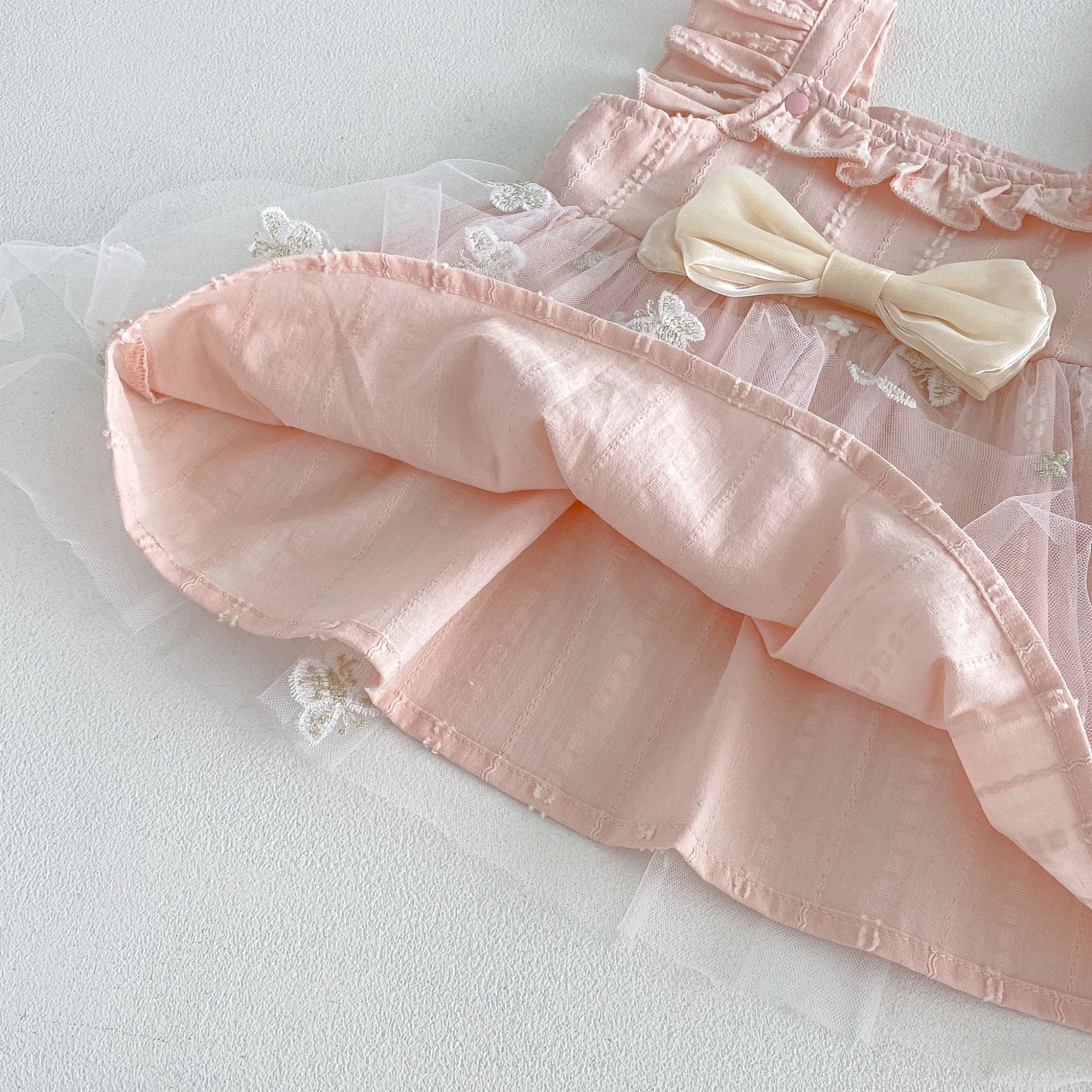 Summer Arrival Baby Girls Fly Sleeves Tulle Patchwork Dress with Hat, MyKids-USA®, Baby & Children's Dresses, MyKids-USA -  -  -  -  -  -  - .