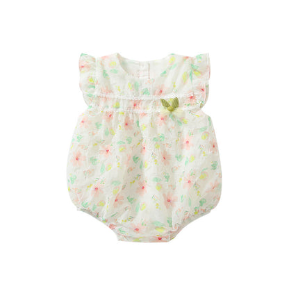 Summer Arrival Baby Girls Cute Floral Pattern Sleeveless Onesies, MyKids-USA®, Baby One-Pieces, MyKids-USA -  -  -  -  -  -  - 