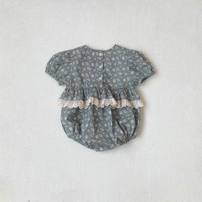 Summer Arrival Northern Europe Floral Pattern Short Sleeves Onesies for Stylish Girls, MyKids-USA®, Baby One-Pieces, MyKids-USA -  -  -  -  -  -  - 