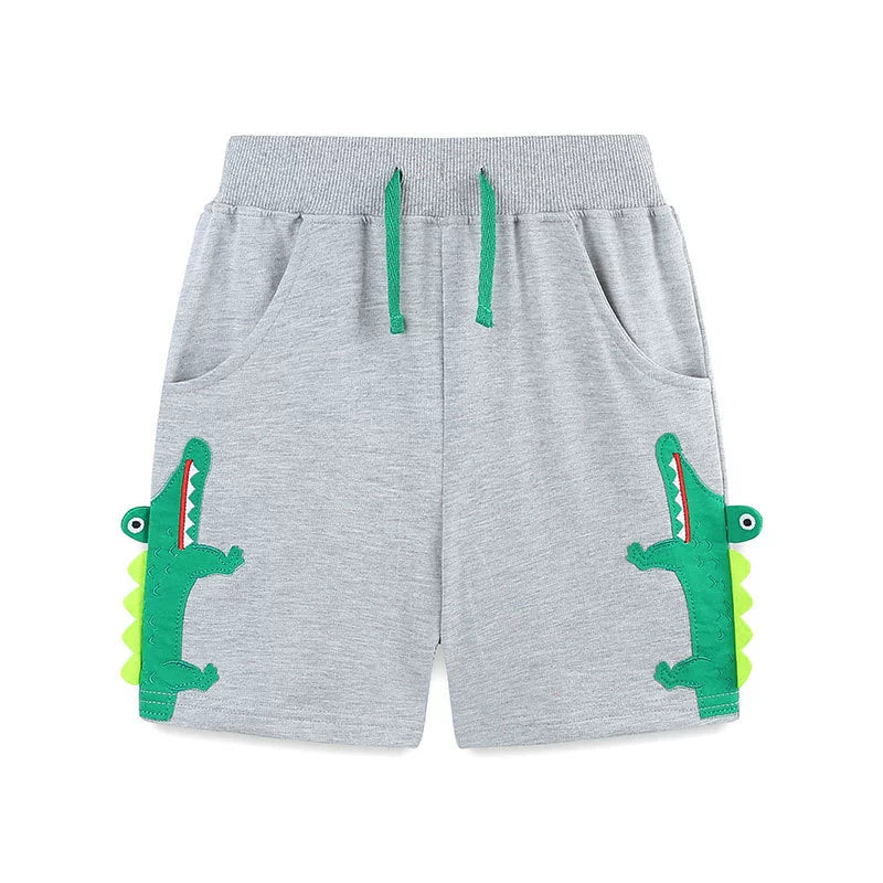 Summer Arrival Baby Kids Boys Cotton Casual Style Cartoon Crocodiles Pattern Shorts, MyKids-USA®, Shorts, MyKids-USA - Size/Age - 90 (12-24M) - Color - Green -  -  - TR2506181805-A