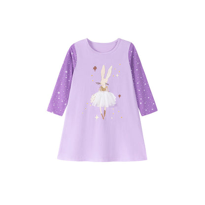Autumn and Spring Arrival Star and Cartoon Pattern Long Sleeves Dress for Stylish Girls, MyKids-USA®, Baby & Toddler Dresses, MyKids-USA -  -  -  -  -  -  - 