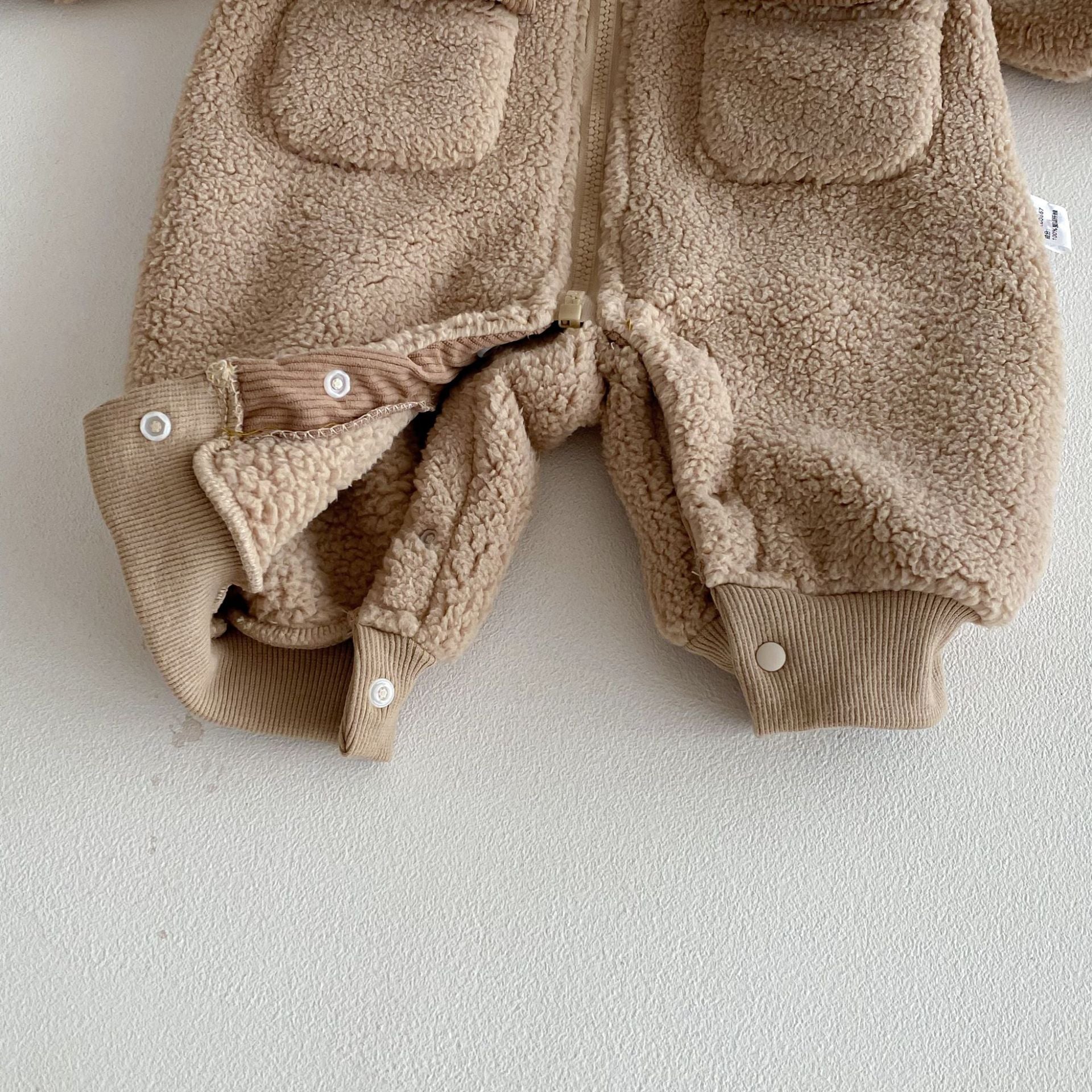 Winter Arrival Baby Unisex Long Sleeves Zip-up Fluffy Casual Rompers, MyKids-USA®, Baby One-Pieces, MyKids-USA -  -  -  -  -  -  - 