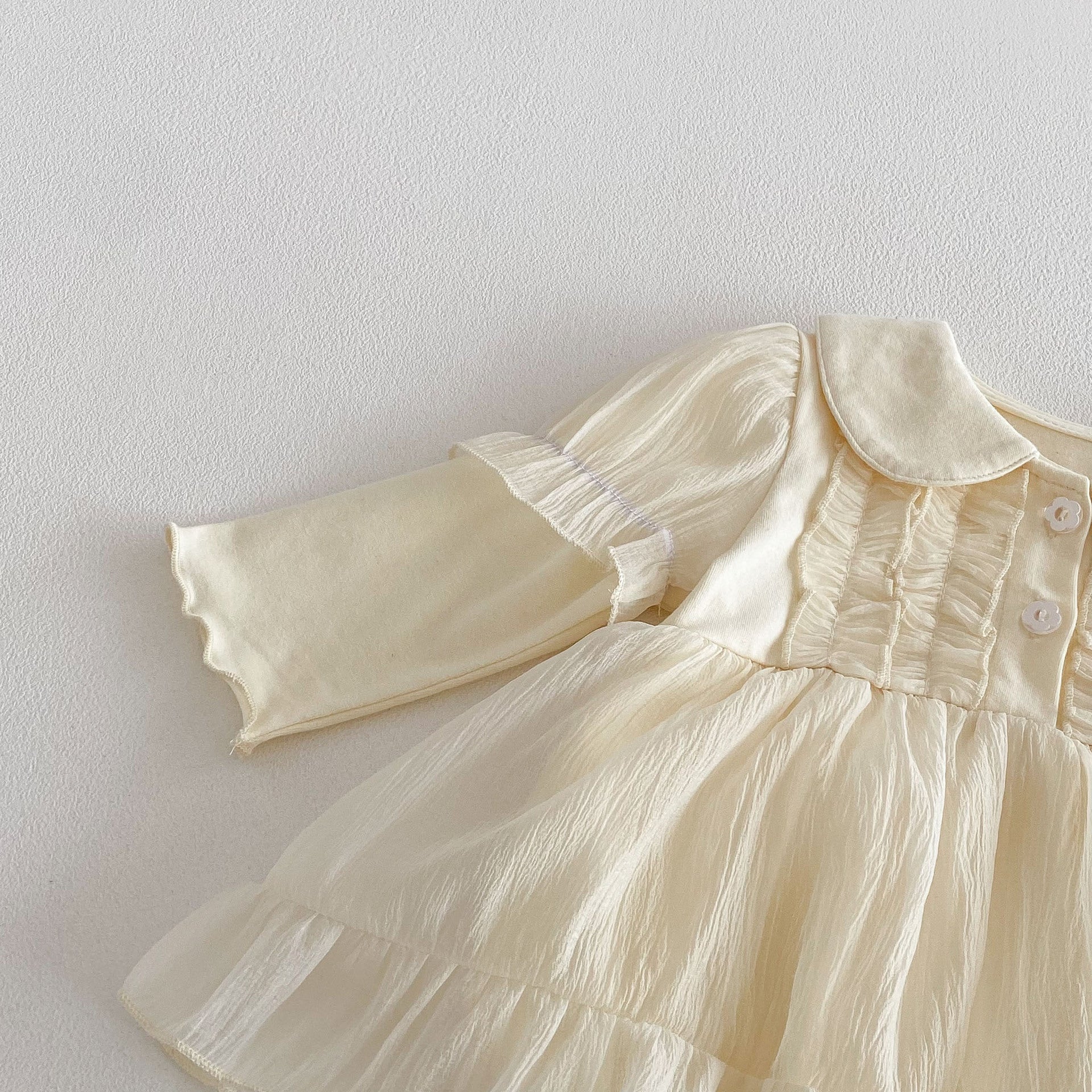 Spring Arrival Baby Girls Long Sleeves Solid Color Peter Pan Collar Onesies Dress, MyKids-USA®, Baby & Toddler Dresses, MyKids-USA -  -  -  -  -  -  - .