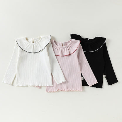 Arrival Spring Baby Kids Girls Solid Color Top with Collar, MyKids-USA®, Baby & Toddler Tops, MyKids-USA -  -  -  -  -  -  - .