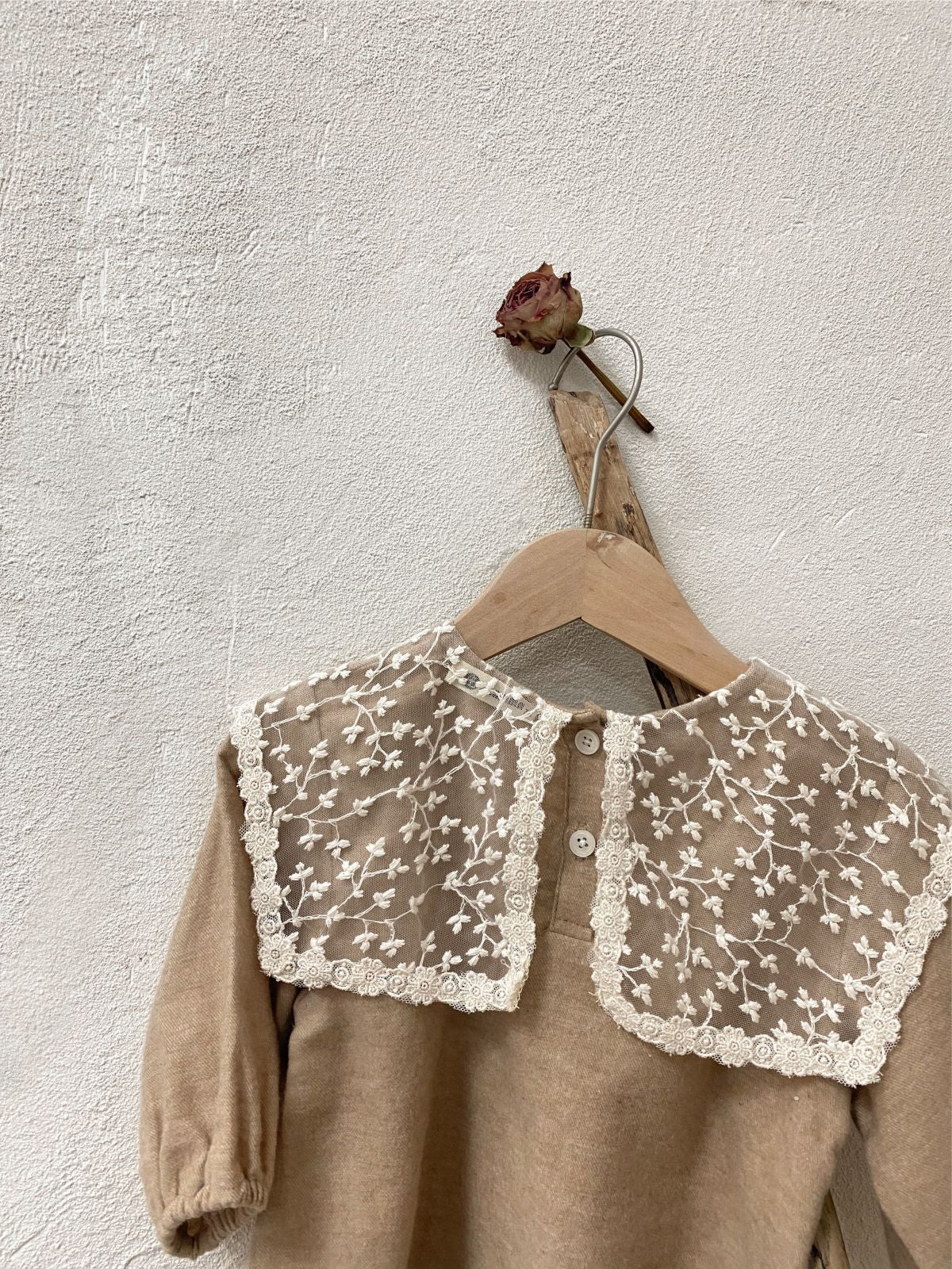 MyKids-USA® Autumn Arrival Lace Trim Collar Baby Kids Girls Princess Long Sleeves Dress