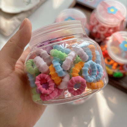 Collection of 100 Versatile Colorful Hair Ties, MyKids-USA®, Ponytail Holders, MyKids-USA - Size/Age - Average Size (0-12Y） - Color - Purple -  -  - TR2602031421-F.