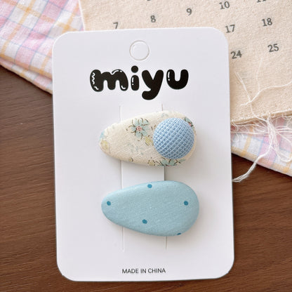 Cute Geometric Pattern Hair Clips, MyKids-USA®, Hair Pins, Claws & Clips, MyKids-USA - Size/Age - Average Size (0-12Y） - Color - Light Blue -  -  - TR2604161519-C.