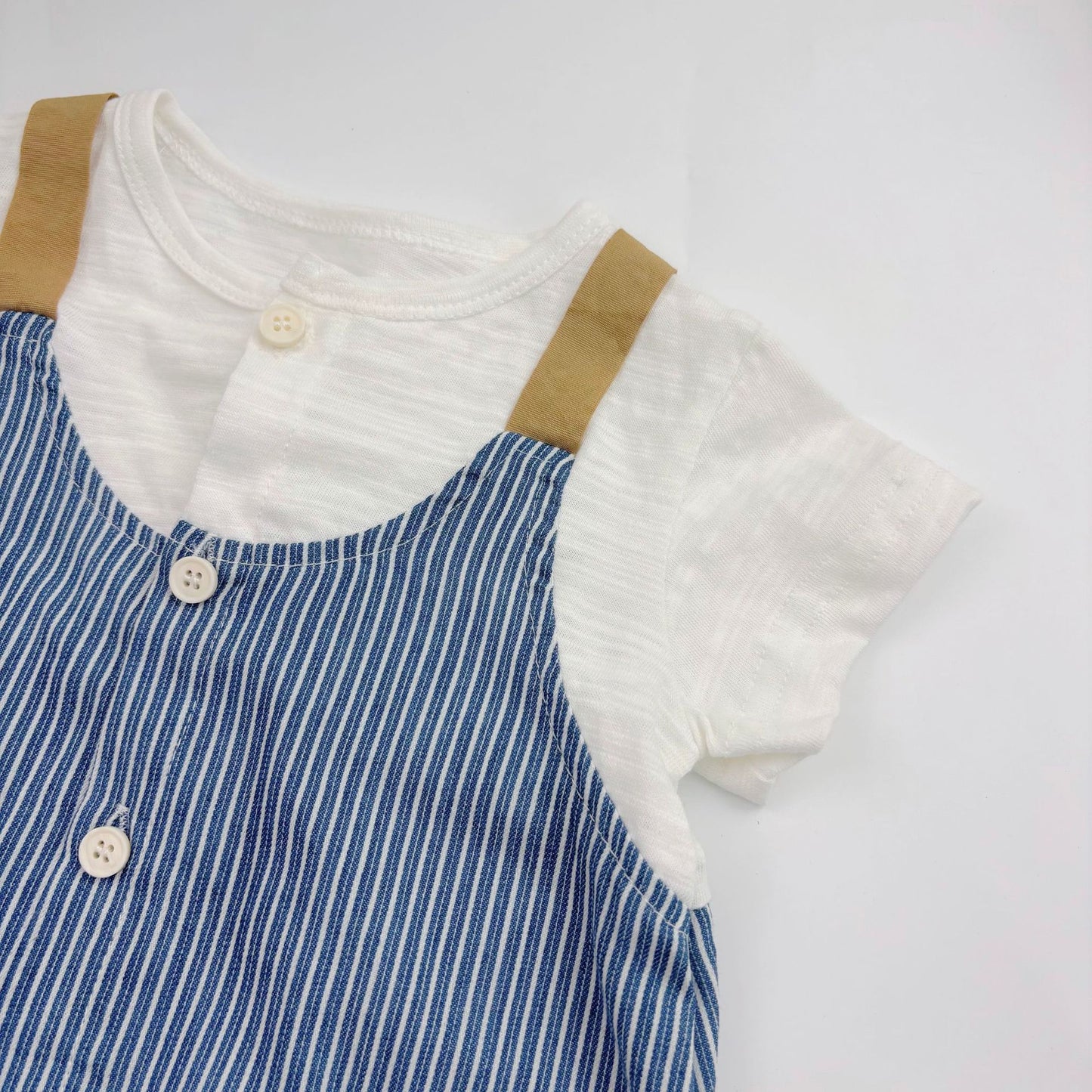 Summer Arrival Baby Boys Short Sleeves Cute Striped Overalls Pattern Rompers, MyKids-USA®, Baby One-Pieces, MyKids-USA -  -  -  -  -  -  - 