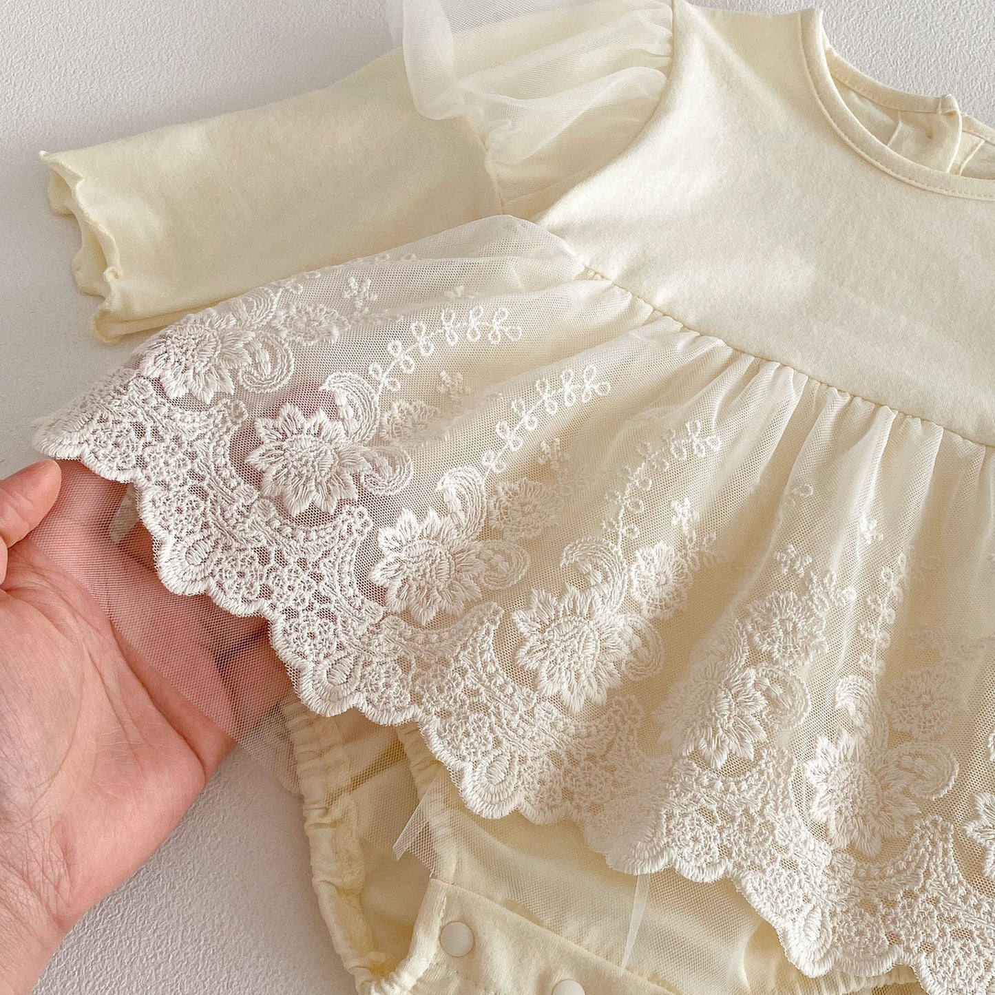 Spring Arrival Baby Girls Long Sleeves Flowers Embroidered Pattern Bodysuit, MyKids-USA®, Bodysuits, MyKids-USA -  -  -  -  -  -  - .