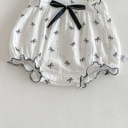 Summer Arrival Baby Girls Fly Sleeves Butterfly-bows Pattern Bodysuit, MyKids-USA®, Bodysuits, MyKids-USA -  -  -  -  -  -  - .