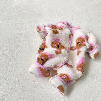 Autumn and Winter Arrival Baby Unisex Cartoon Pattern Long Sleeves Fluffy Rompers, MyKids-USA®, Baby One-Pieces, MyKids-USA -  -  -  -  -  -  - .