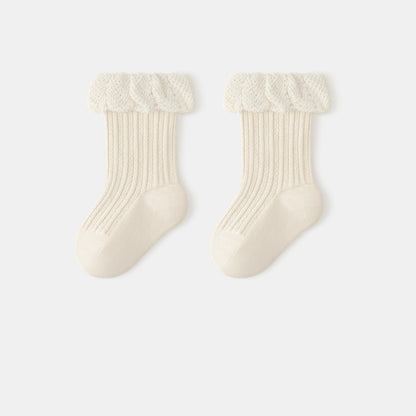 Autumn and Spring Baby Kids Girls Breathable Color Patchwork Cute Socks, MyKids-USA®, Baby & Toddler Socks & Tights, MyKids-USA - Size/Age - S (0-1Y) - Color - Beige -  -  - TR2601081413-A.