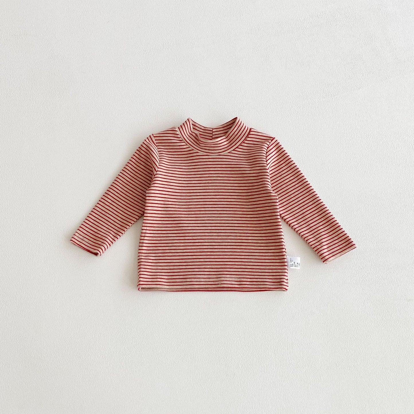 Autumn and Spring Arrival Kids Unisex Casual Striped Long Sleeves Turtleneck Top, MyKids-USA®, Shirts, MyKids-USA - Size/Age - 73 (6-9M) - Color - Red -  -  - TR2510192146-C