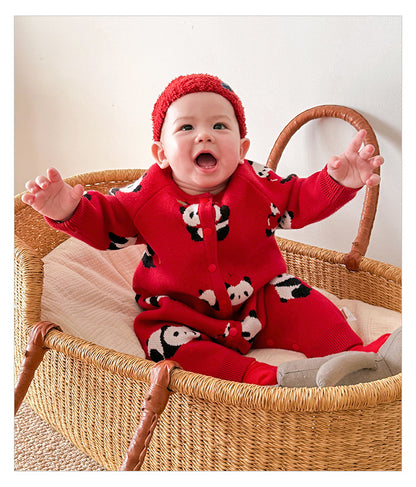 Autumn Arrival Baby Kids Comfortable Cartoon Panda Pattern Knitted Long Sleeves Cardigan, MyKids-USA®, Baby & Toddler Outfits, MyKids-USA -  -  -  -  -  -  - 