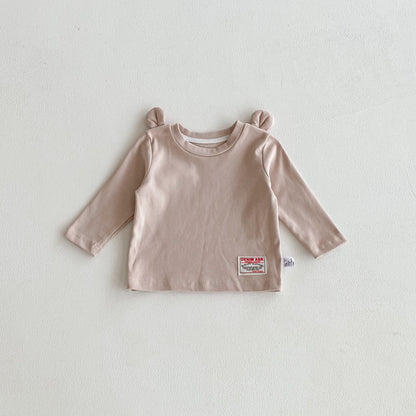 Autumn and Spring Arrival Baby Kids Unisex Long Sleeves Solid Color Cute Top, MyKids-USA®, Shirts, MyKids-USA - Size/Age - 73 (6-9M) - Color - Khaki -  -  - TR2511042339-B