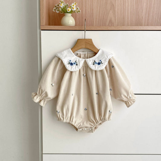 Autumn Baby Kids Girls Flowers Embroidered Pattern Long-sleeved Onesies and Dress – Princess Sister Matching Set, MyKids-USA®, Baby & Toddler Dresses, MyKids-USA - Size/Age - 66 (3-6M) - Color - Apricot -  -  - TR2509192323-A