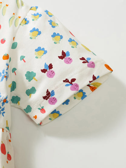 Spring And Summer Baby Girls Short Sleeves Vegetable Cartoon Collection Dress, MyKids-USA®, Baby & Toddler Dresses, MyKids-USA -  -  -  -  -  -  - 