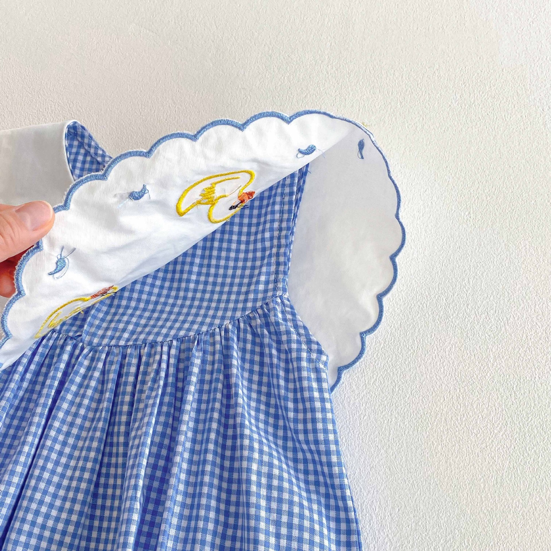 Summer Arrival Baby Girls Cute Plaid Sleeveless Ducks Pattern Onesies, MyKids-USA®, Baby One-Pieces, MyKids-USA -  -  -  -  -  -  - 