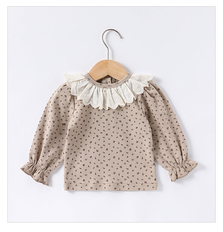 pring Baby Kids Girls Floral Pattern Long Sleeves Onesies and Top Shirt – Sister Matching Set, MyKids-USA®, Baby & Toddler Outerwear, MyKids-USA - Size/Age - 66 (3-6M) - Color - Coffee -  -  - TR2410171646-D