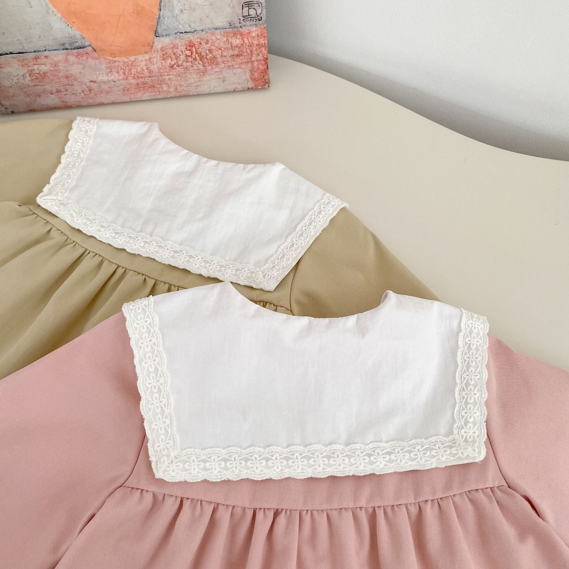 Spring Arrival Baby Girls Color Patchwork Long Sleeves Embroidered Pattern Collar Top, MyKids-USA®, Baby & Toddler Tops, MyKids-USA -  -  -  -  -  -  - .