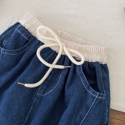 Autumn and Spring Arrival Casual American Style Color Patchwork Denim Pants, MyKids-USA®, Jeans, MyKids-USA -  -  -  -  -  -  - 