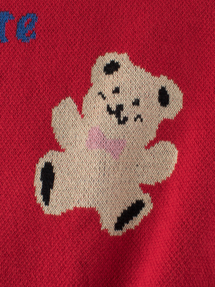 Colors Of Children Girls Knitted Cute Teddy Bear Pullover Sweater For Spring – Baby Clothing