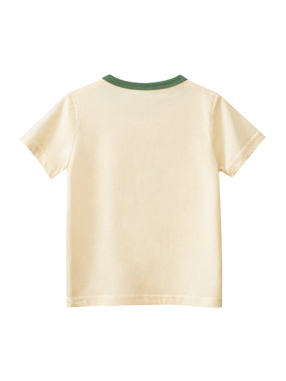 Boys’ Cartoon Dinosaur And Teddy Print T-Shirt In European And American Style, MyKids-USA®, Baby & Toddler Tops, MyKids-USA -  -  -  -  -  -  - 