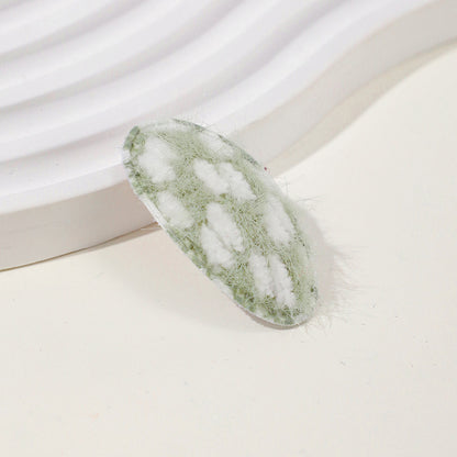 Baby Corn Kernel Fabric Printed Hair Clip for Gentle Side Clipping, MyKids-USA®, Hair Pins, Claws & Clips, MyKids-USA - Size/Age - Average Size (0-8Y） - Color - Green -  -  - TR2411241516-B.