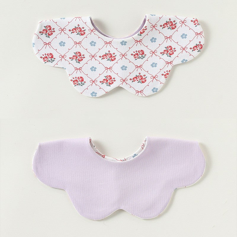 Adorable Simple Pattern Cotton Snap-on Flowers Shaped Bib, MyKids-USA®, Bibs, MyKids-USA - Size/Age - M (1-3Y) - Color - Pink -  -  - TR2604212319-E.
