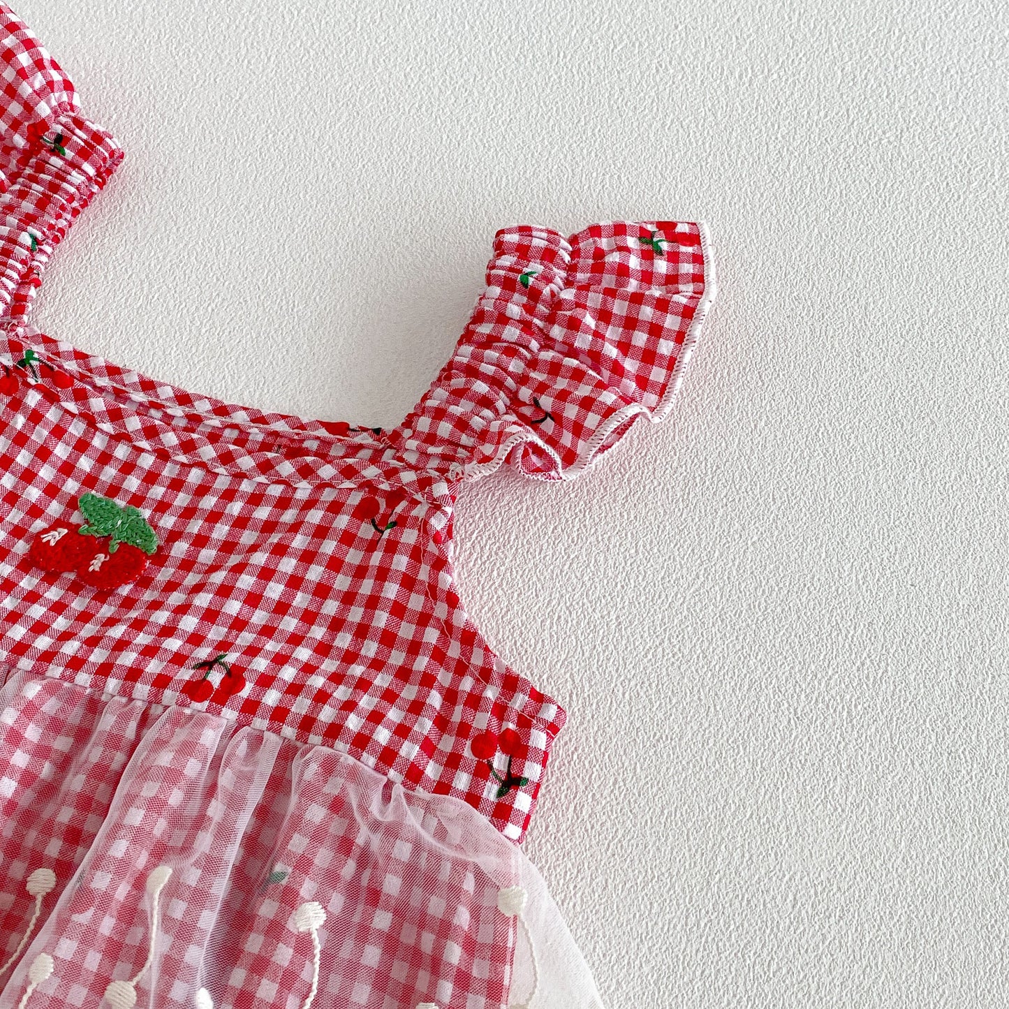 Design Summer Baby Kids Girls Fly Sleeves Plaid Pattern Strap Bodysuit, MyKids-USA®, Baby & Children's One-Pieces, MyKids-USA -  -  -  -  -  -  - .