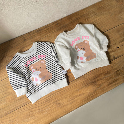 MyKids-USA® Autumn Arrival Baby Kids Long Sleeves Teddy Bear Pattern Top