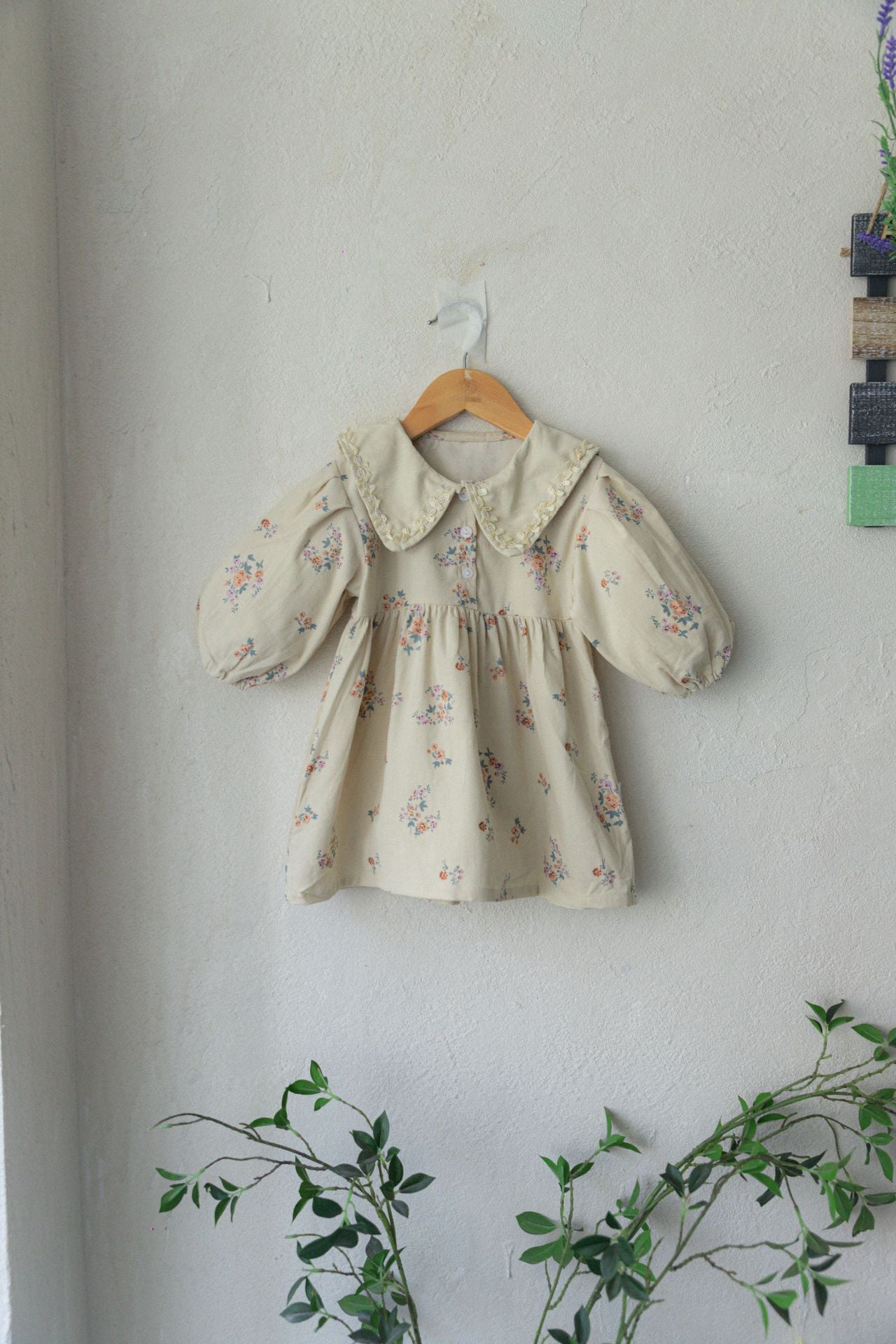 MyKids-USA® Autumn Floral Pattern Baby Kids Girls Princess Long Sleeves Dress
