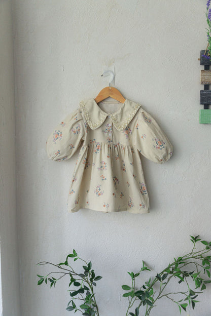 MyKids-USA® Autumn Floral Pattern Baby Kids Girls Princess Long Sleeves Dress