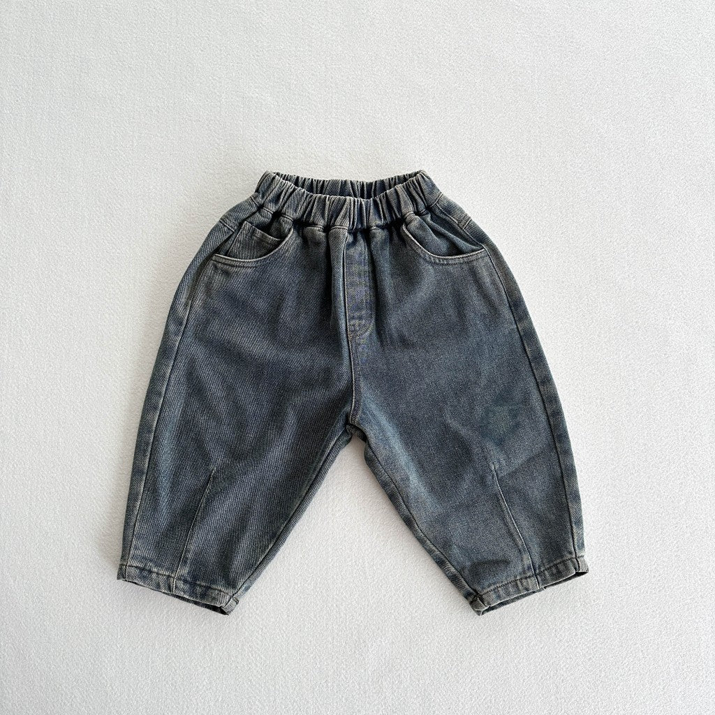 Autumn Arrival Vintage Casual Unisex Dark Blue Denim American Style Pants, MyKids-USA®, Jeans, MyKids-USA - Size/Age - 80 (9-12M) - Color - Blue -  -  - TR2510082227-A