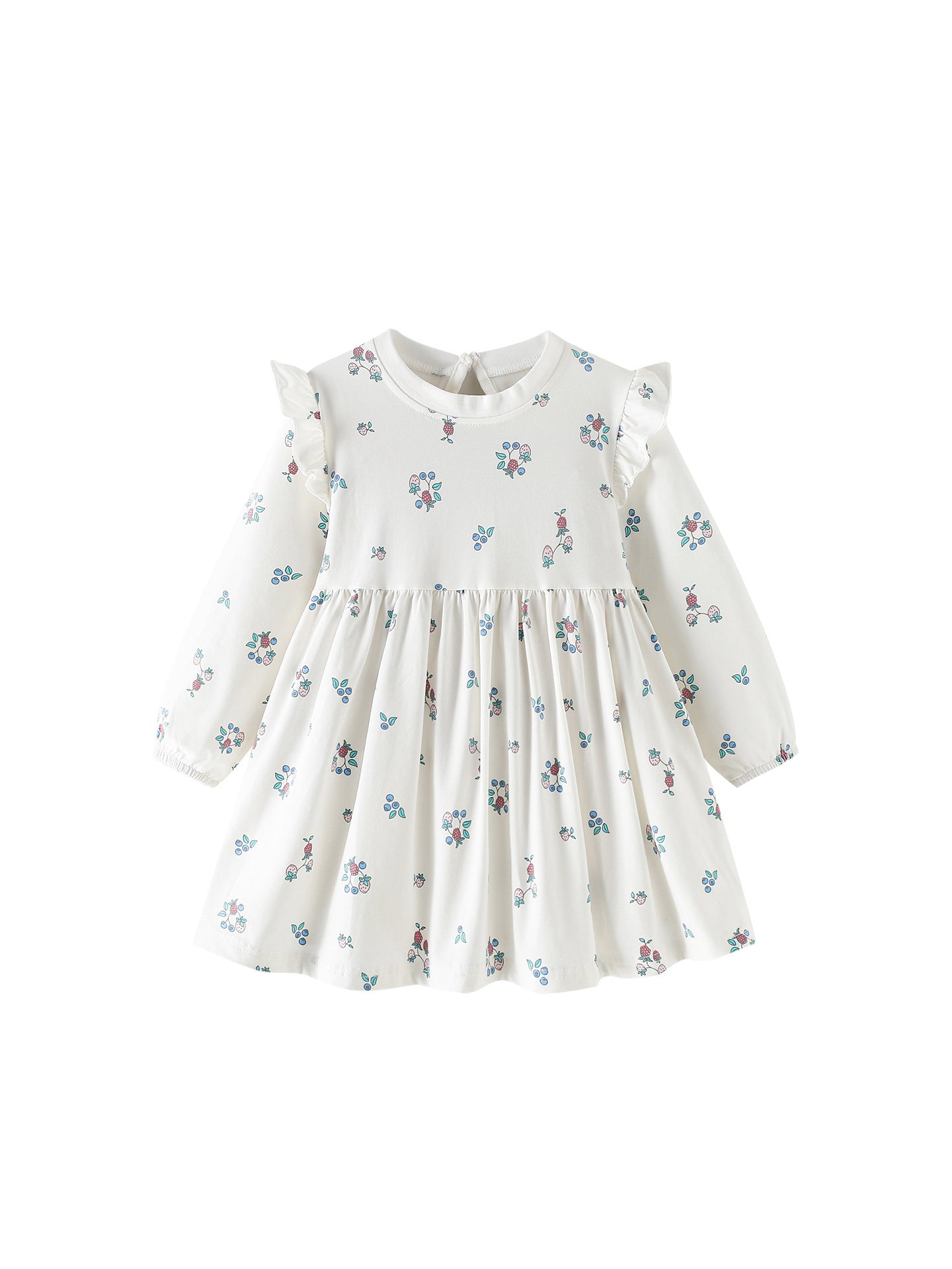 MyKids-USA® Autumn Arrival Baby Kids Girls Flowers Pattern Long Sleeves Dress