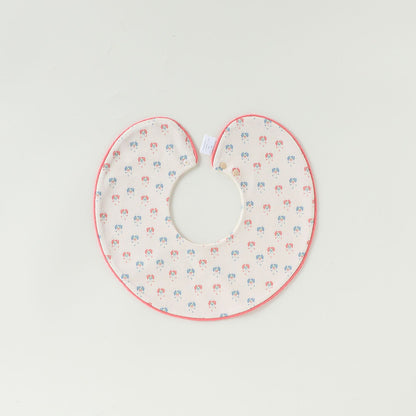 Adorable Simple Pattern Cotton Snap-on Round Shaped Bib, MyKids-USA®, Bibs, MyKids-USA - Size/Age - M (1-3Y) - Color - Pink -  -  - TR2601301811-F.