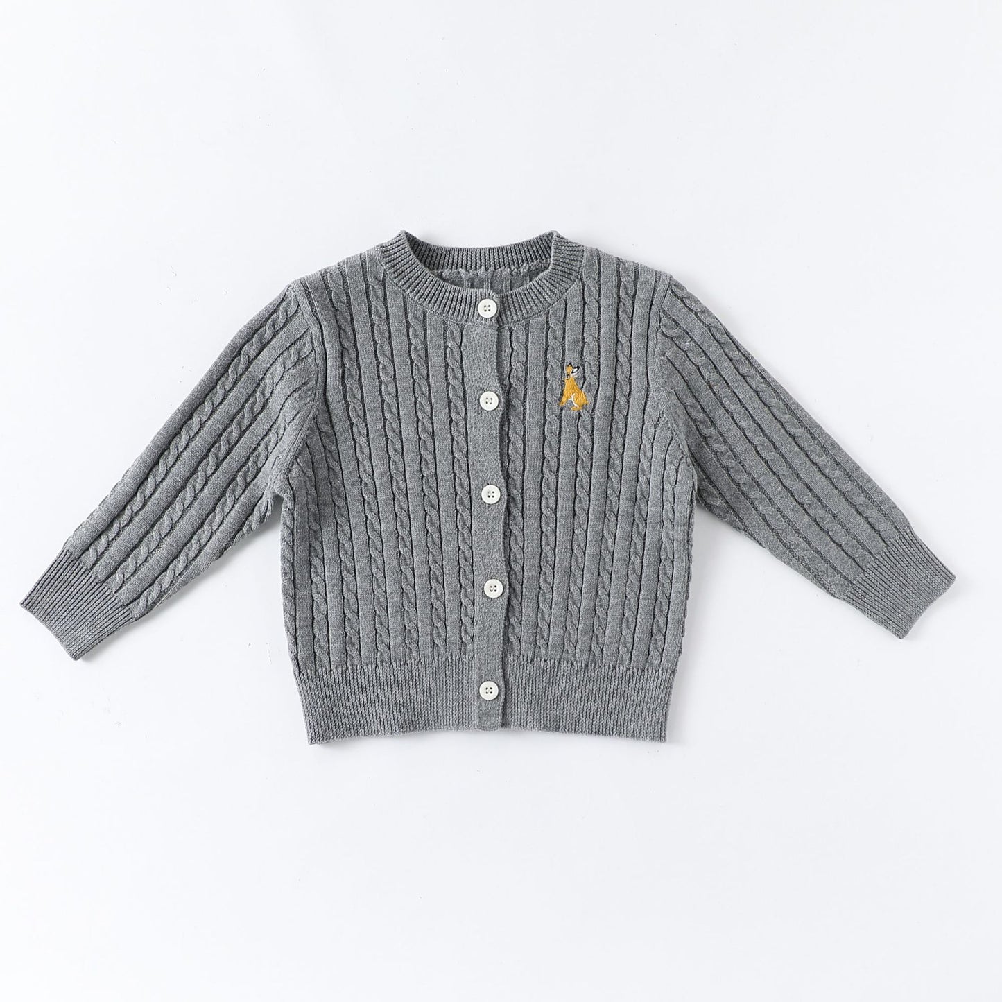 Autumn and Winter Arrival Baby Kids Unisex Long Sleeves Striped Pattern Crew Neck Knitted Cardigan, MyKids-USA®, Cardigans, MyKids-USA - Size/Age - 80 (9-12M) - Color - Grey -  -  - TR2509182225-B