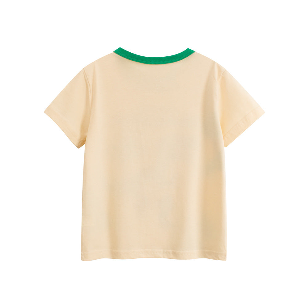 Summer Boys’ Animals Cartoon and Letters Pattern T-shirt in European and American Style, MyKids-USA®, Baby & Toddler Tops, MyKids-USA -  -  -  -  -  -  - 