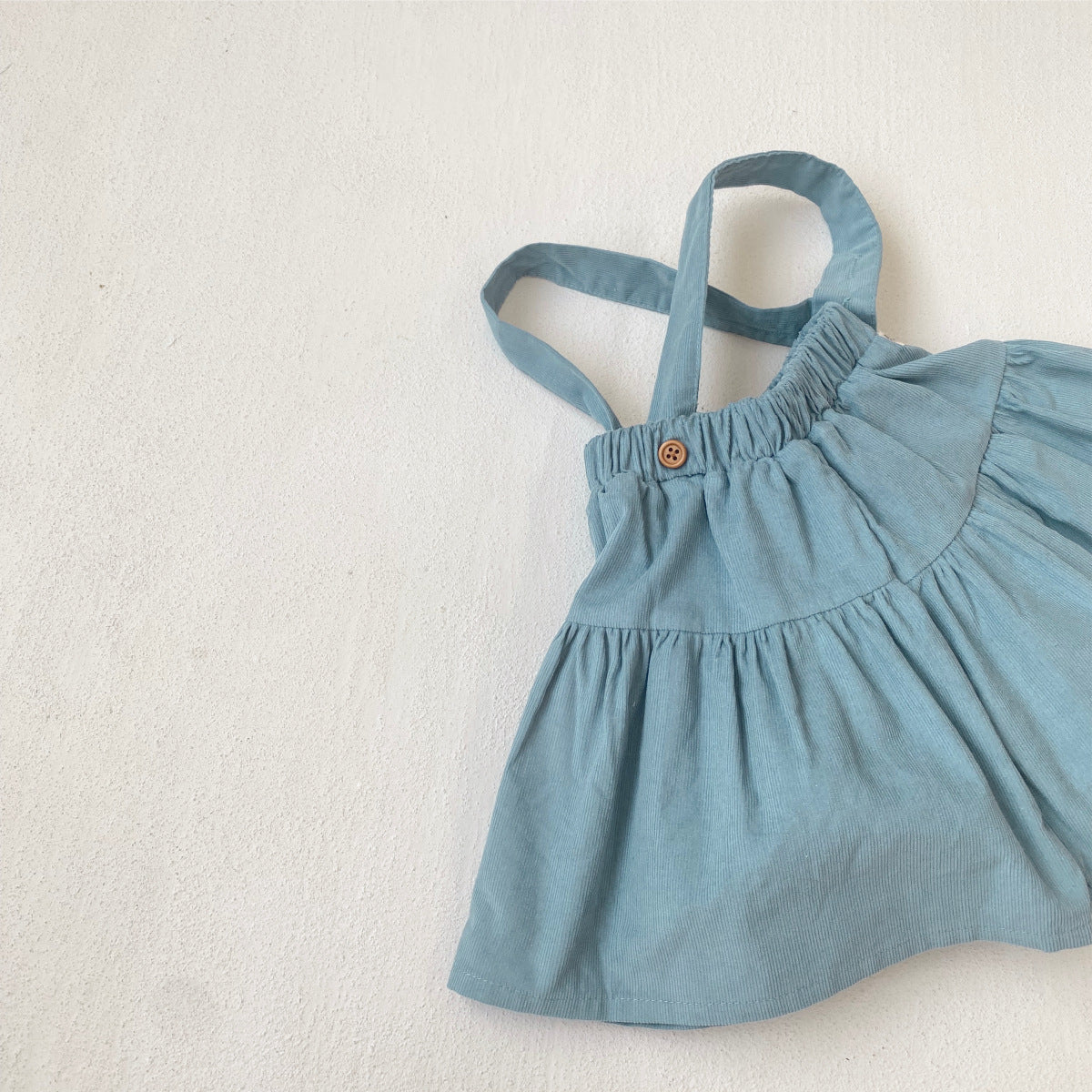MyKids-USA® Autumn Arrival Baby Girls Sleeveless Solid Color Overalls Skirt