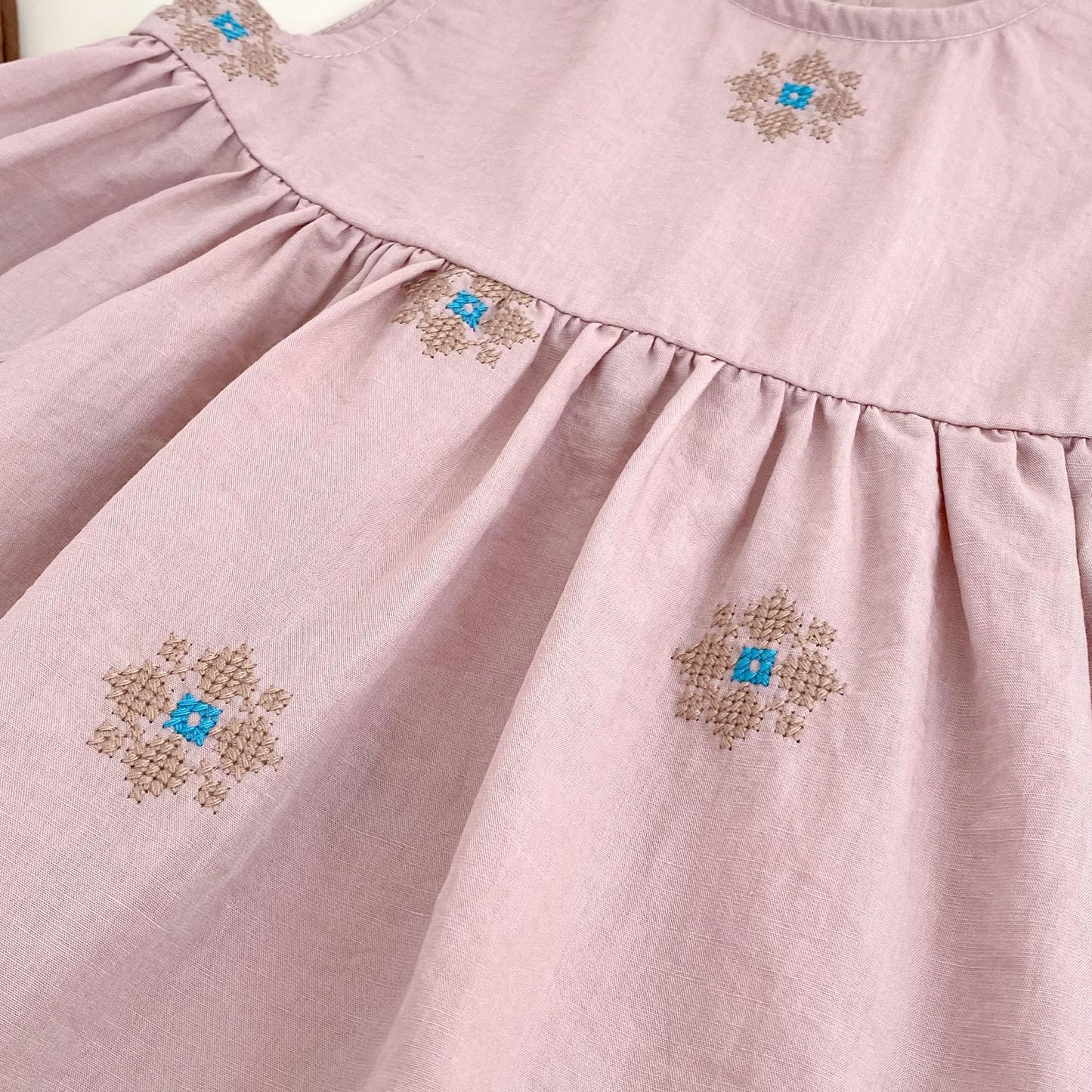MyKids-USA® Arrival Autumn Baby Kids Girls Long Sleeves Apricot Dress and Flowers Embroidered Sleeveless Dress Clothing Set