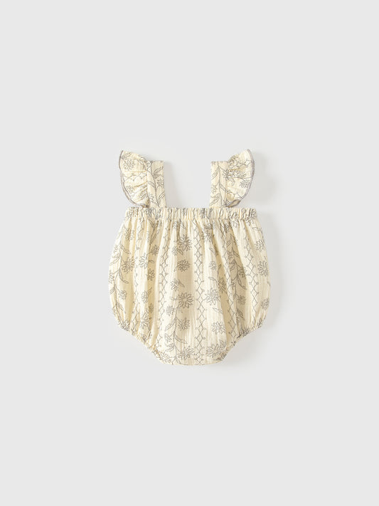 Summer Arrival Baby Girls Sleeveless Floral Pattern Strap Bodysuit, MyKids-USA®, Baby & Children's One-Pieces, MyKids-USA - Size/Age - 66 (3-6M) - Color - Apricot -  -  - TR2605172335-A.