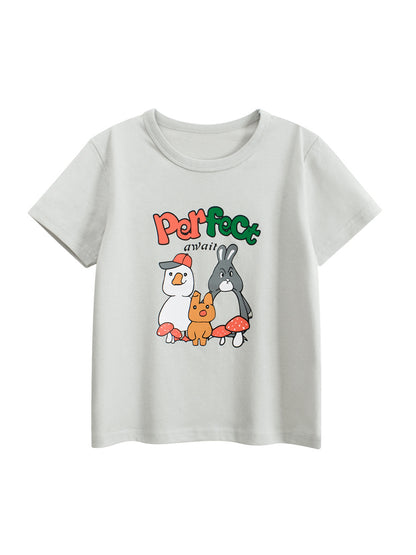 Summer Boys’ Animals Cartoon and Letters Pattern T-shirt in European and American Style, MyKids-USA®, Baby & Toddler Tops, MyKids-USA -  -  -  -  -  -  - 