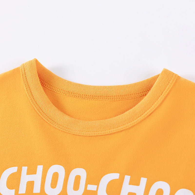 Spring and Autumn Boys Train Cartoon Pattern Long Sleeves Shirt and Pants Clothing Set, MyKids-USA®, Baby & Toddler Outfits, MyKids-USA -  -  -  -  -  -  - 