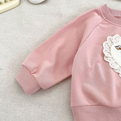 MyKids-USA® Autumn and Spring Baby Kids Girls Long Sleeves Cute Cartoon Pattern Pullover and Pants Clothing Set