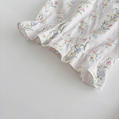 Summer Hot Selling Baby Girls Sleeveless Flowers Pattern Vest and Shorts Clothing Set, MyKids-USA®, Baby & Toddler Outfits, MyKids-USA -  -  -  -  -  -  - 