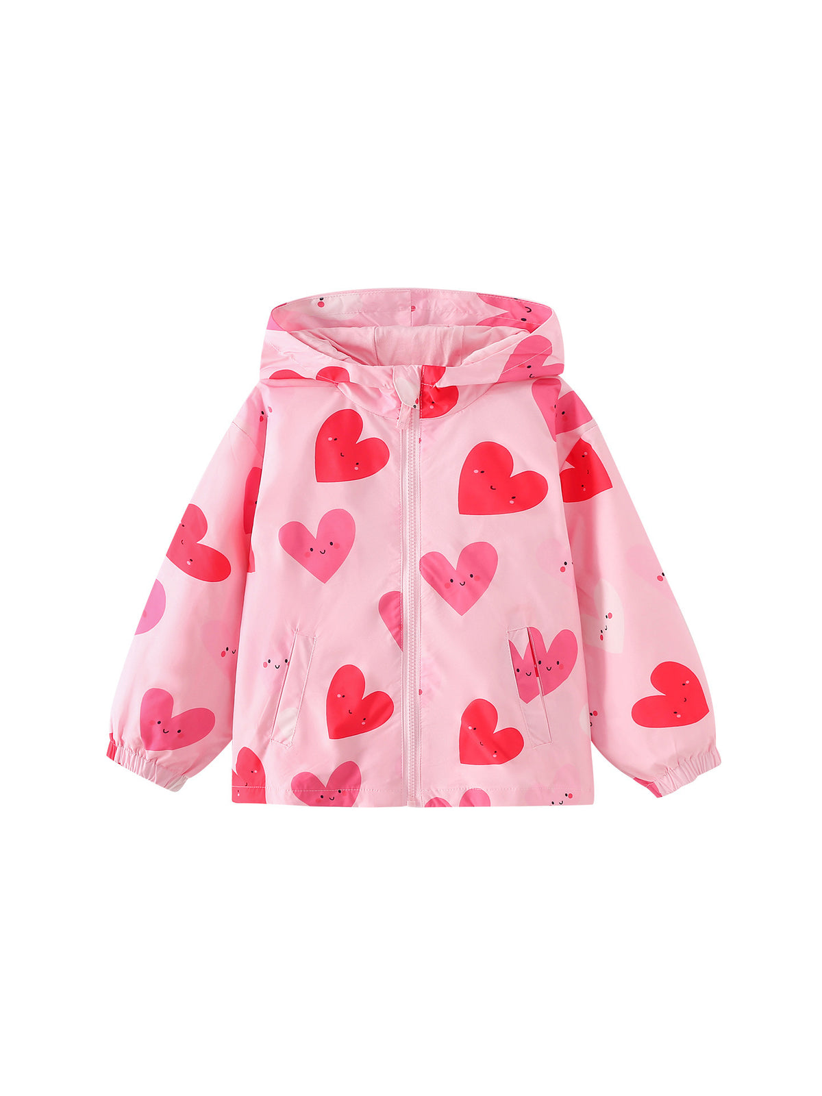 MyKids-USA® Autumn Arrival Girls’ Cartoon Hearts Pattern Coat