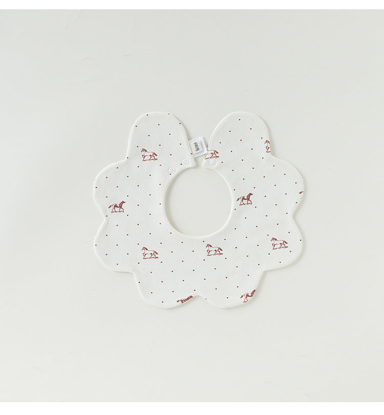 Adorable Simple Pattern Cotton Snap-on Flowers Shaped Bib, MyKids-USA®, Bibs, MyKids-USA -  -  -  -  -  -  - .