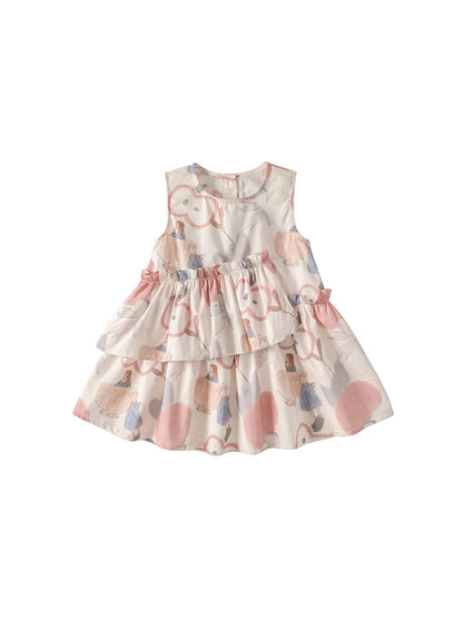 Summer Arrival Sleeveless Cartoon Pattern Dress for Stylish Girls, MyKids-USA®, Baby & Children's Dresses, MyKids-USA -  -  -  -  -  -  - .