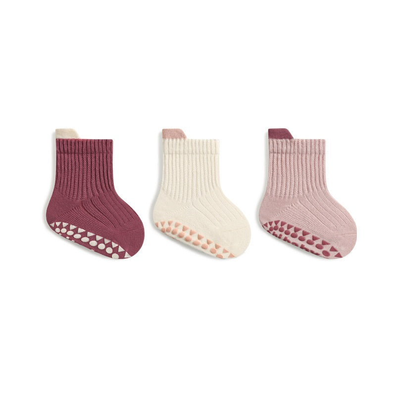 Spring New Arrival Baby Unisex Breathable Color Patchwork Mid-Calf Socks Set